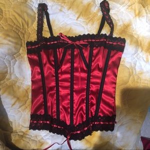 Goth/Valentines day Red corset